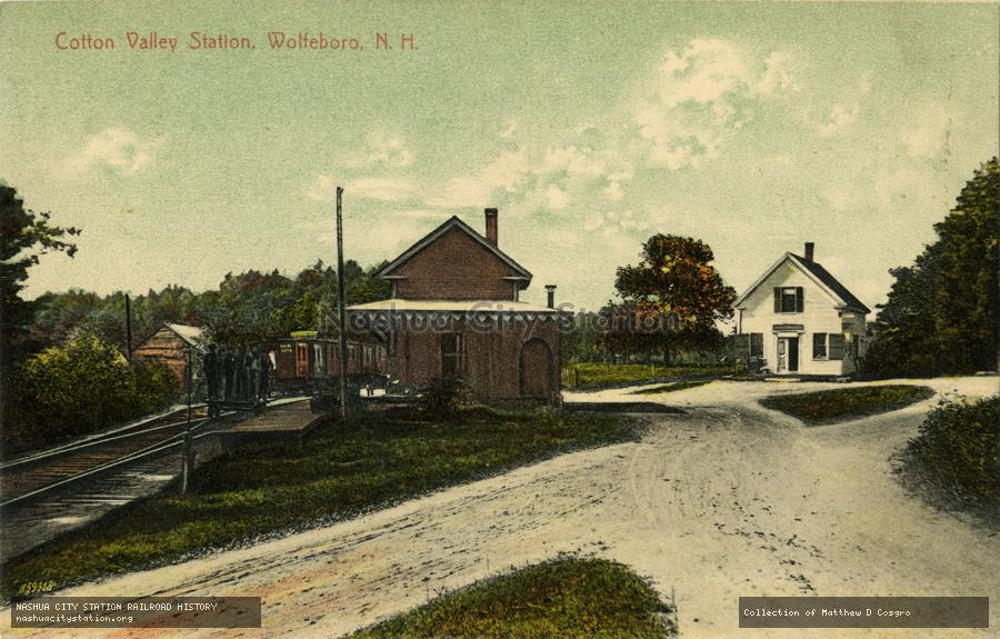 Postcard: Cotton Valley Station, Wolfeboro, New Hampshire